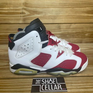 Nike Womens 7M Air Jordan 6 Retro Carmine Basketball Shoes Red 384665-160 2021